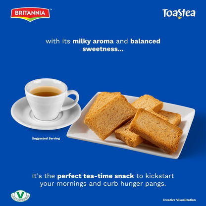 Britannia Milk Rusk with the Goodness of Milk Super Saver Pack - 1.12 Kg (4x280g)
