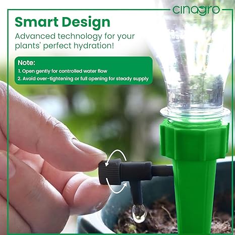 Cinagro (Pack of 6) Drip Irrigation kit for Home Garden, Self-Watering Spikes, Drip Spikes for Plants, Home Garden, Automatic Plant Watering Devices