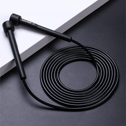 Vector X VXF 684 Skipping Rope, Jumping Rope, Skip Rope for Men & Women (Black, Free Size -Adjustable) | Material -Nylon | For Cardio Workout | Warmup | Weight Loss | Training | Exercise Rope