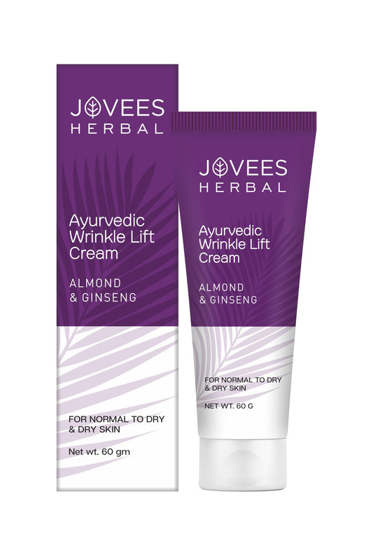 Jovees Almond & Ginseng Wrinkle Lift Face Cream (60gm) Reduce Wrinkles Anti - Wrinkle & Anti - Ageing Face Cream | Olive Oil, Sunflower Oil | All Skin Types