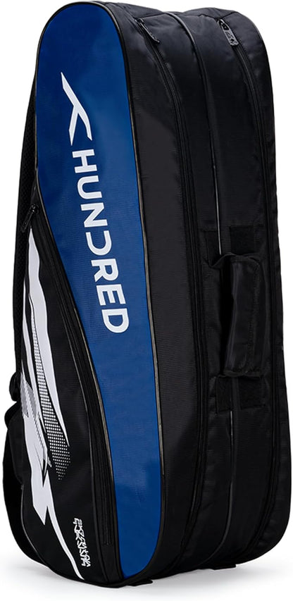 HUNDRED Cosmogear Badminton Kit-Bag | Unisex | Material: Polyester | Double Zipper Bag with Front Zipper Pocket