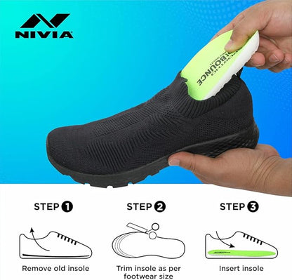 NIVIA Foot Cushion and Superior Sportho Shoes Insole | Durable Cushion Insole | Transform Your Shoes Performance | Superior Shock Absorption | Contoured Flo-lines