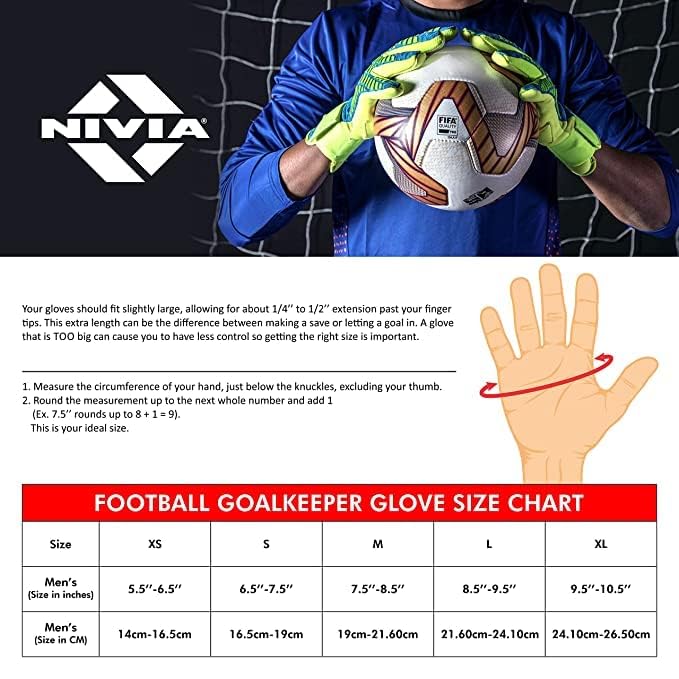 Nivia Air Strike Football G/Keeper Gloves (Green)