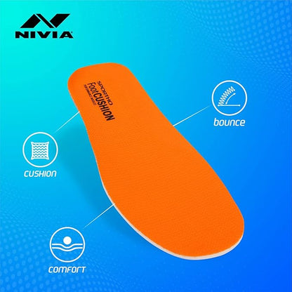 Nivia Foot Cushion Durable and Superior Insole Shoes, Professional Training Turf Sneaker Sports Shoes for Outdoor Indoor