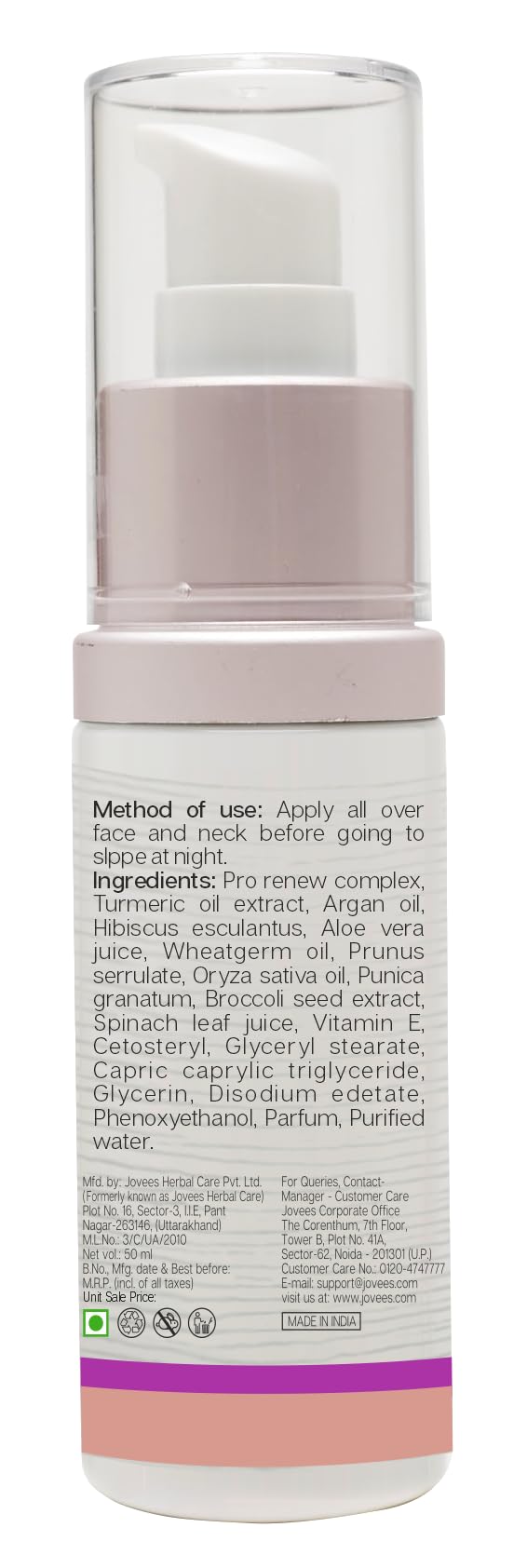 Jovees Premium Advanced Anti Ageing Serum (50ml) With Turmeric Oil, Argan Oil & Vitamin E | Repairs Fine Lines & Wrinkles | Reduces Dullness | Gives Even Skin Tone