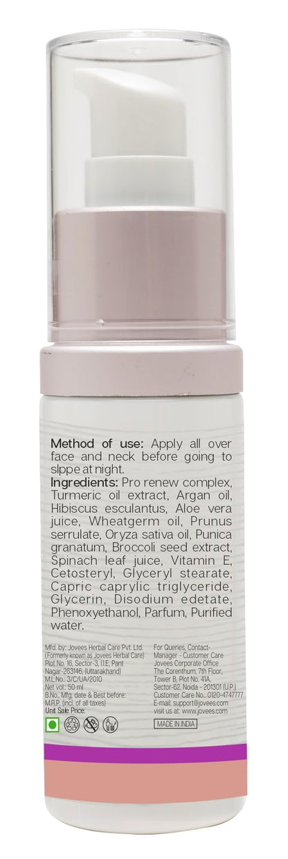 Jovees Premium Advanced Anti Ageing Serum (50ml) With Turmeric Oil, Argan Oil & Vitamin E | Repairs Fine Lines & Wrinkles | Reduces Dullness | Gives Even Skin Tone