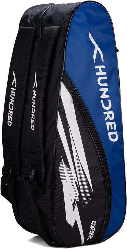 HUNDRED Cosmogear Badminton Kit-Bag | Unisex | Material: Polyester | Double Zipper Bag with Front Zipper Pocket