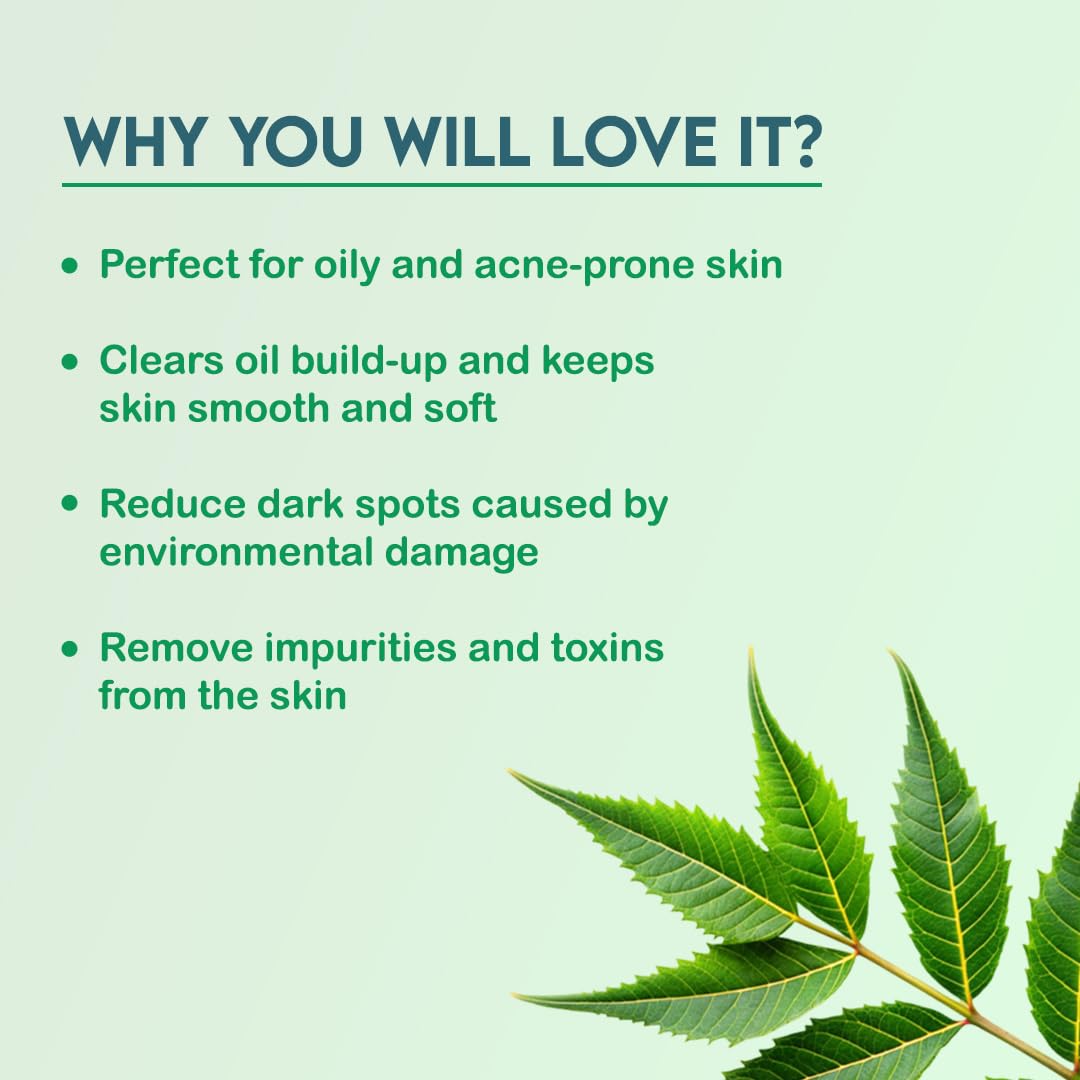 Jovees Herbal Neem Face Wash With Neem & Tea Tree Extracts (120ml) For Oily & Acne Prone Skin | Deep Cleansing | Oil Control | Remove Impurities | Prevents Pimples | All Type Skin | For Men & Women
