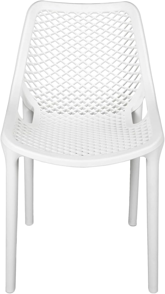 Nilkamal Vento Chair | Plastic Mid Back with Arm Chair | Chairs for Home| Dining Room| Bedroom| Kitchen| Living Room| Office - Outdoor - Garden | Dust Free | 100% Polypropylene Stackable Chairs