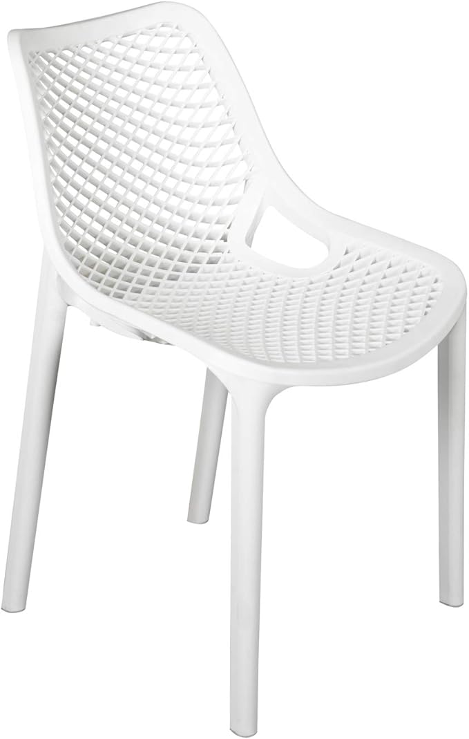 Nilkamal Vento Chair | Plastic Mid Back with Arm Chair | Chairs for Home| Dining Room| Bedroom| Kitchen| Living Room| Office - Outdoor - Garden | Dust Free | 100% Polypropylene Stackable Chairs