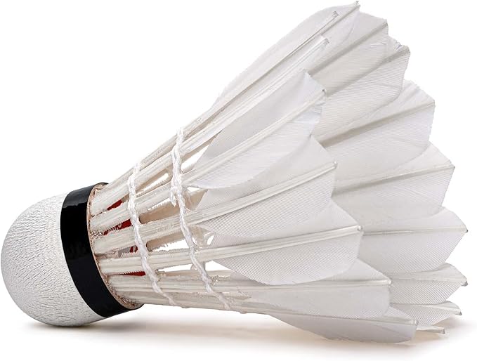 Li-Ning G-200 Feather Shuttlecock | 12 Pcs | Color: White | Speed: 76 | For Men & Boys | Material: Feather | Ideal for Competition Purpose | Hybrid Cork Base
