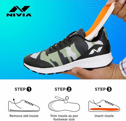 Nivia Foot Cushion Durable and Superior Insole Shoes, Professional Training Turf Sneaker Sports Shoes for Outdoor Indoor