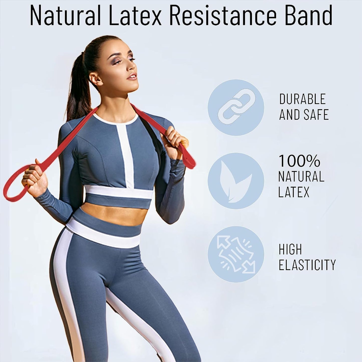 AB. Latex Resistance Band 2080 * 32 * 4.5 mm for Home Exercise