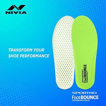 NIVIA Foot Cushion and Superior Sportho Shoes Insole | Durable Cushion Insole | Transform Your Shoes Performance | Superior Shock Absorption | Contoured Flo-lines