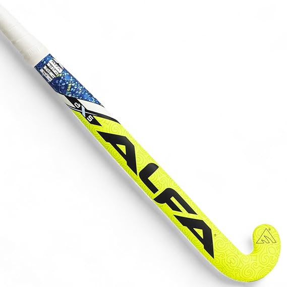 ALFA AX7 Hockey Stick | Color: Red | Sizes : 36.5" | Material: 70% Carbon Composite | Gender: Unisex | Extra Low Bow for Drag Flicks | Optimized Lightweight Design | Durable High-Performance Stick | Versatile for All Playing Styles | Comes with Stick Bag.