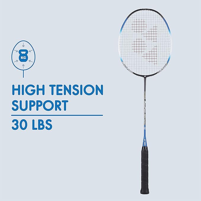 YONEX Muscle Power 22LT Carbon Graphite Strung Badminton Racket with Full Racket Cover | For Intermediate Players | 83 grams | Maximum String Tension - 30lbs