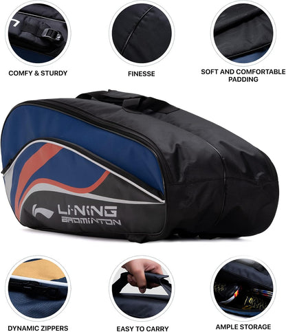 Li-Ning Double Zipper Polyester Badminton Kit Bag