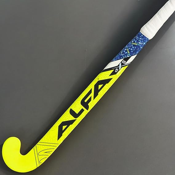 ALFA AX7 Hockey Stick | Color: Red | Sizes : 36.5" | Material: 70% Carbon Composite | Gender: Unisex | Extra Low Bow for Drag Flicks | Optimized Lightweight Design | Durable High-Performance Stick | Versatile for All Playing Styles | Comes with Stick Bag.