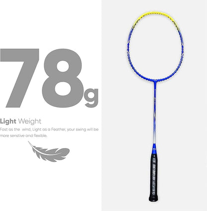 Li-Ning G-Force Superlite 3600 Carbon Fibre Unstrung Badminton Racket with Free Full Cover (Blue / Yellow)