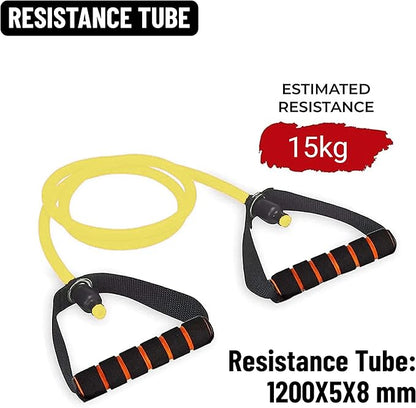 ab. Heavy Resistance Band for Workout Set Exercise & Stretching Pull Up Bands for Home Exercise Bands for Gym Men & Women, Loop Bands Toning Bands Resistance Band for Men, 1200x5x8 cm - Yellow