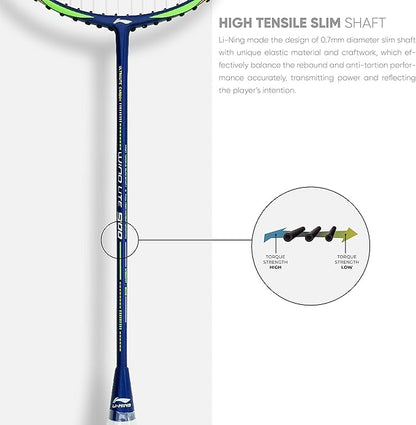 Li-Ning Wind Lite 900 Carbon Fibre Strung Badminton Racket with Full Cover