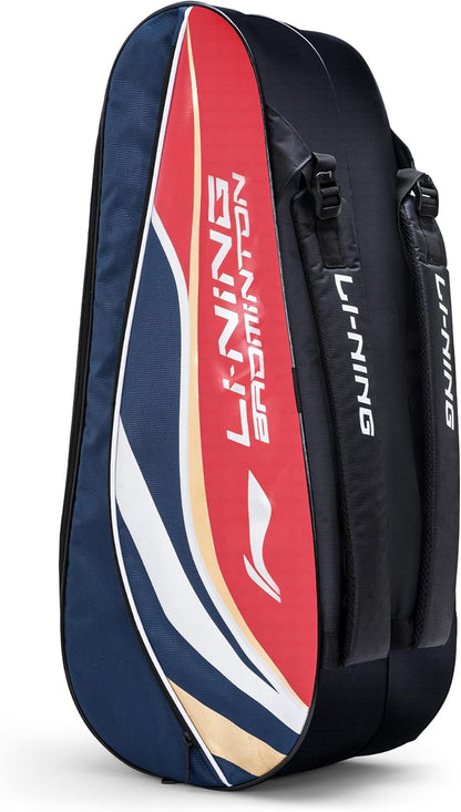 Li-Ning Panther Double Zipper Polyester Badminton Kit Bag | Stash pocket | Ample storage | Unisex - Men, Boys, Girls, Women