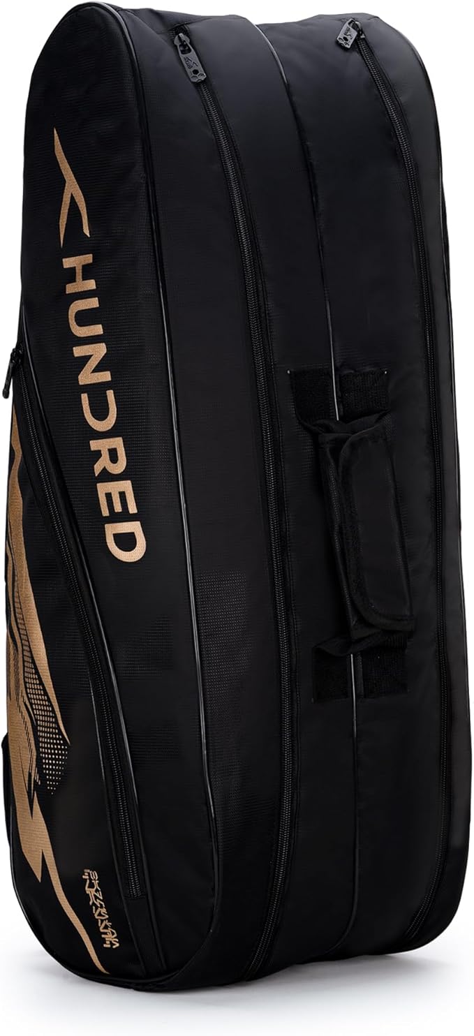 HUNDRED Cosmogear Badminton Kit-Bag | Unisex | Material: Polyester | Double Zipper Bag with Front Zipper Pocket