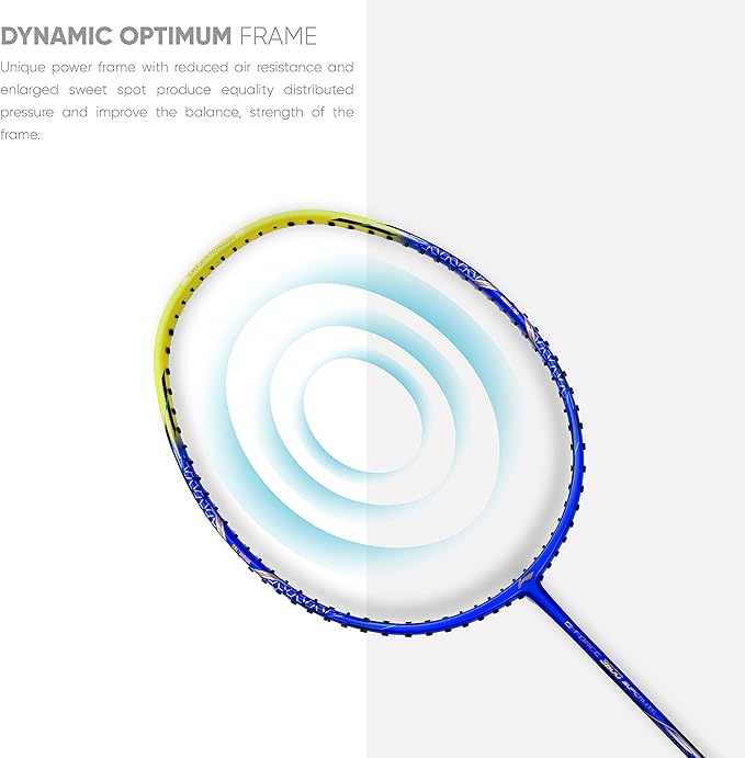 Li-Ning G-Force Superlite 3600 Carbon Fibre Unstrung Badminton Racket with Free Full Cover (Blue / Yellow)