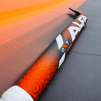 ALFA AX7 Hockey Stick | Color: Red | Sizes : 36.5" | Material: 70% Carbon Composite | Gender: Unisex | Extra Low Bow for Drag Flicks | Optimized Lightweight Design | Durable High-Performance Stick | Versatile for All Playing Styles | Comes with Stick Bag.