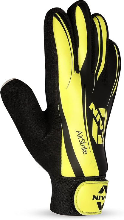 Nivia Air Strike Goalkeeper/Hand Gloves with Grip | for Men & Women | for Football, Soccer goalkeeping