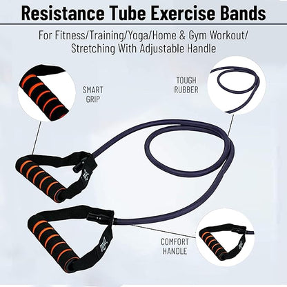 AB. Resistance Tube of Size 1200 * 7 * 11 mm for Home Exercise| Men and Women (Purple)