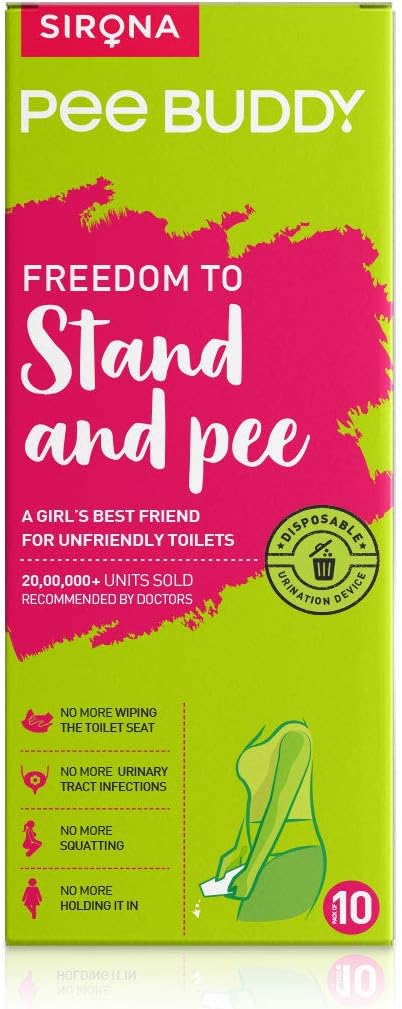 PEE BUDDY Funnels Female Urination Device | No Mess Disposable Urinal Funnel | Travel, Camping, Hiking, Festivals, and Outdoor Activities | Paper Based Stand and Pee Funnel for Women, Girls