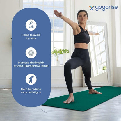 Yogarise Anti-Skid Yoga Mat with Carry Bag & Strap For Home Gym & Outdoor Workout, Water-Resistant, Soft, Easy to Fold