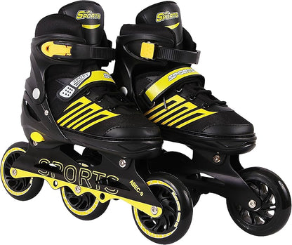 VEERA Adjustable Inline Skates with 100MM PU Wheels | Performance Rollerskates for Kids