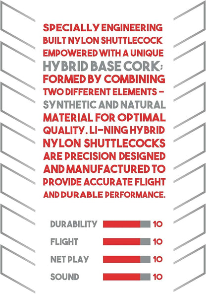 Li-Ning Swift X100 Nylon Shuttlecock (Yellow,Medium Speed)