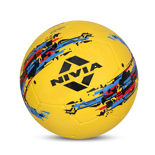 Nivia Storm Football (Yellow, Size 5) | Rubberized Moulded | Hard Ground Without Grass | Traning | Soccer Ball