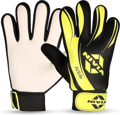 Nivia Air Strike Goalkeeper/Hand Gloves with Grip | for Men & Women | for Football, Soccer goalkeeping