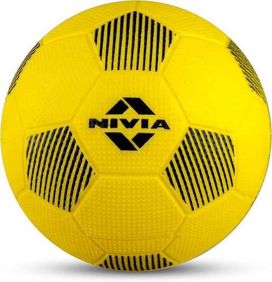 Nivia Home Play Football (Yellow, Size 3) | Machine Stitched | 32 Panel | Hobby Playing Ball | Soccer Ball