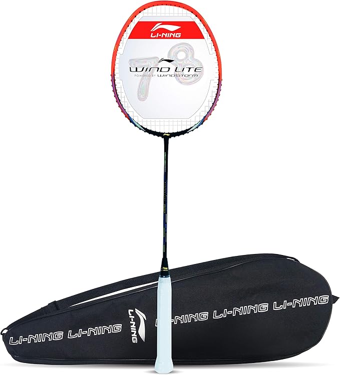 Li-Ning Wind Lite 800 Carbon Fiber Strung Badminton Racket with Free Full Cover(Set of 1)