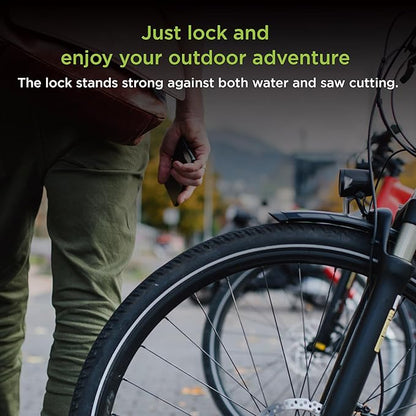 Endless EL1053 Multi Use Lock For Bike, Cycle, Helmet, Luggage with 4 Digit Resettable Cable Lock  | Material : Stainless Steel, Rubber | Heavy Duty Anti-Theft Protection All Purposes