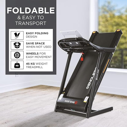 Endless Vogue Treadmill | 2HP-4HP Peak DC Motorized Treadmill | for Home Use | Max Speed 1