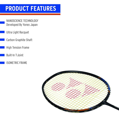 Yonex Nanoray Light 18i Graphite Badminton Racquet With Free Full Cover (77 Grams, 30 Lbs Tension)