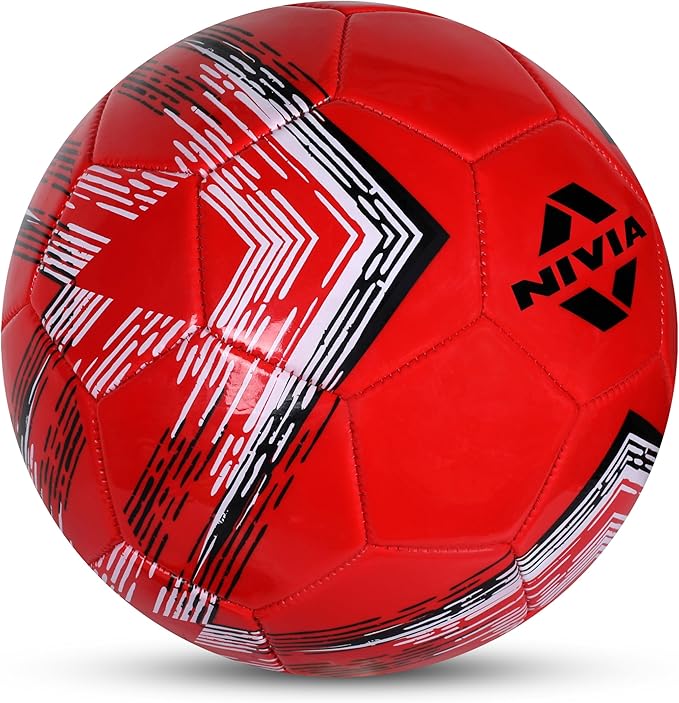 Nivia World Fest Country Colour England Football (Red, Size 5) | Machine Stitched | 12 Panel |Suitable for Grassy Ground | Soccer Ball | for Under 12 Years Age Group