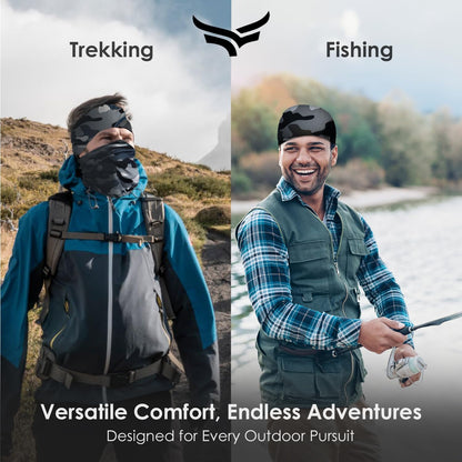 XTRIM Bamboo Bandana Face Mask for Dust & Sun Protection for Men & Women, Face Cover for Multipurpose, 100% Organic, Breathable, Odour-Free, Comfort Fit, Thermoregulatory Fabric