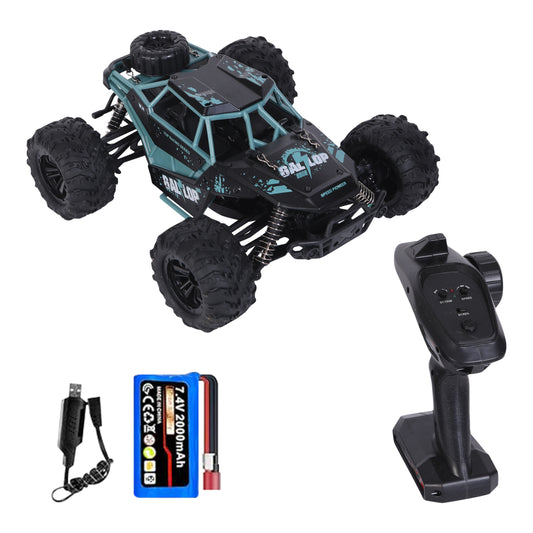 FUNFY Brushless Motor 1:16 Scale 4WD RC Car | Black | ABS Plastic and Metal | Capability For High-Speed Off-Road Adventures |Maximum Speed Of 35 KM/Hrs | Tweakable Speed Settings | For Kids