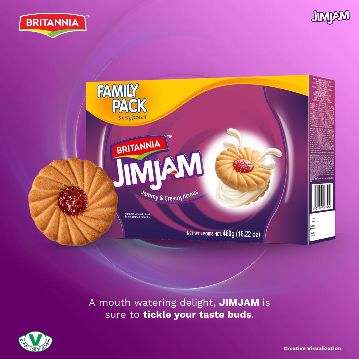 Britannia Treat Jimjam Naughty Jam Family Pack 500g (5 x 100g)