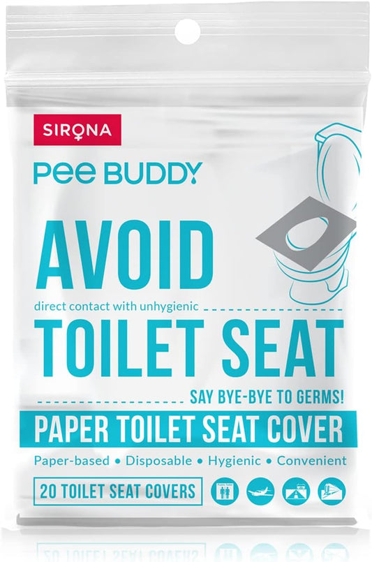 PeeBuddy Disposable Paper Toilet Seat Covers | No Direct Contact with Unhygieneic Seats| Easy To Dispose| Nature Friendly| Must Have For Women