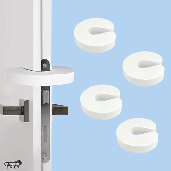BabyPro Baby Proofing Finger U-Shape Door Guard for Kids Safety, Non-Toxic EVA Foam, Children Safety Door Slam Stopper, Prevents Finger Pinch Injuries & Pet from Getting Locked