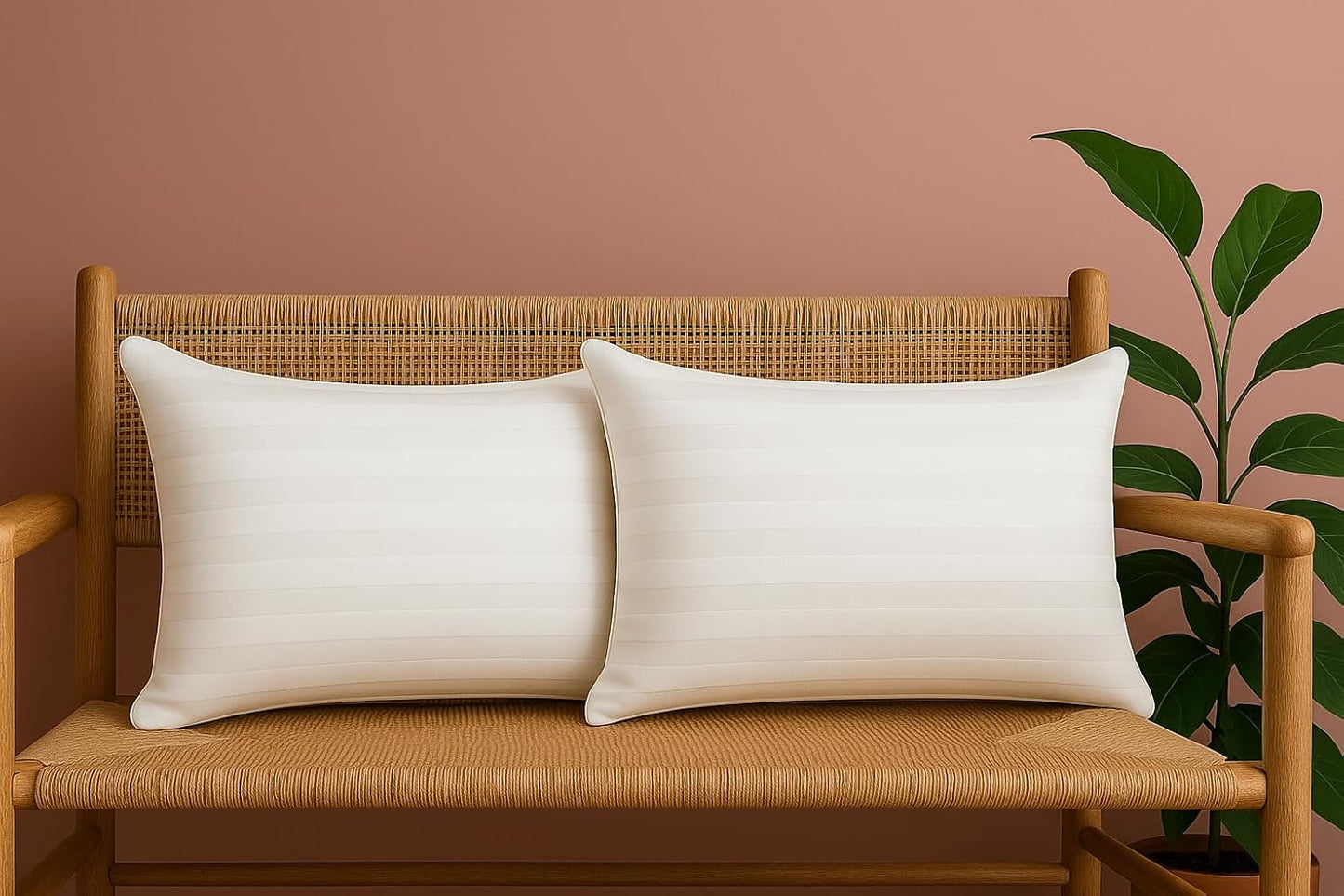 Trendy Home 12x20 Throw Pillow Insert (Pack of 2, White), Bed and Couch Pillows Stuffer Hypoallergenic, Lumbar Support Decorative Home Outdoor Pillow Filler