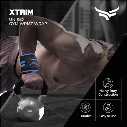 XTRIM Wrist Support for Men & Women, Wrist Band for Gym Wrist Wrap/Straps Gym Accessories for Men for Hand Grip & Wrist Support Crepe Bandage While Workout & Muscle Relaxation